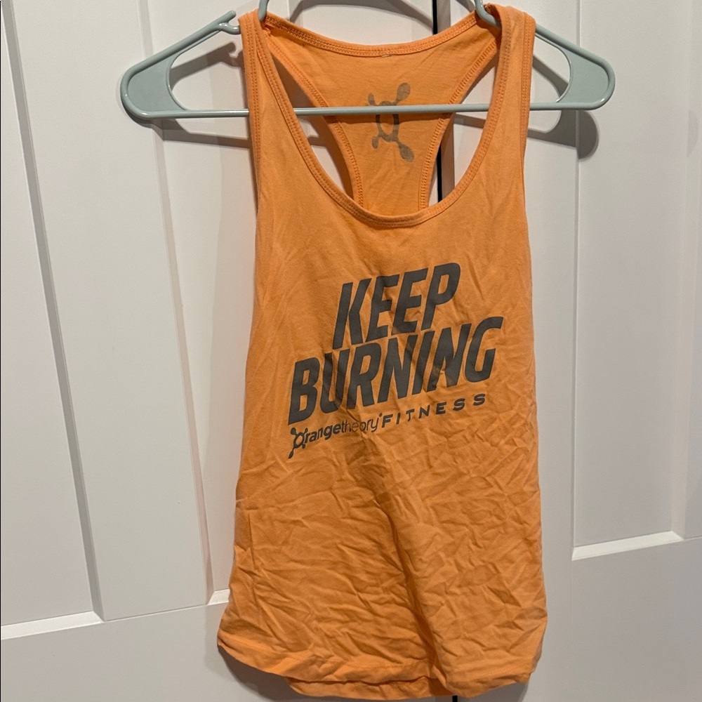 Orange theory Tank Top "Keep Burning" Fitness Tee
